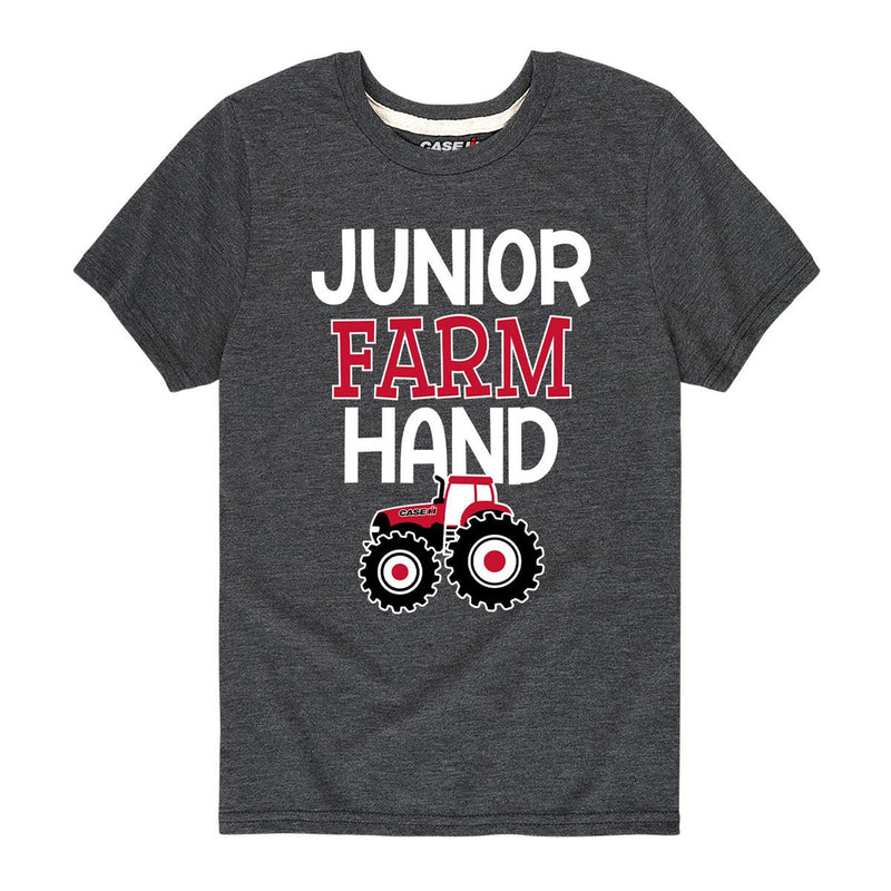 Case IH "Junior Farm Hand" Toddlers Heather Charcoal Short Sleeve T-Shirt