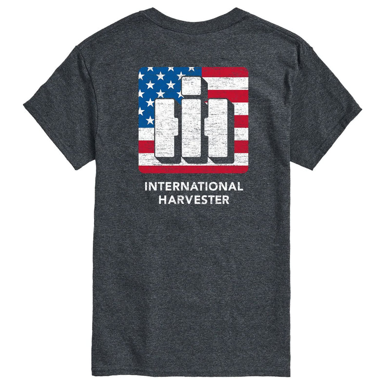 International Harvester Logo American Flag Men's Shortsleeve T-Shirt