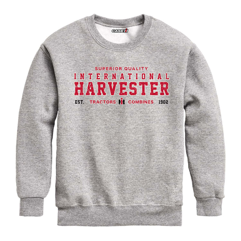 International Harvester Superior Quality Toddler Gray Crew Fleece Sweatshirt