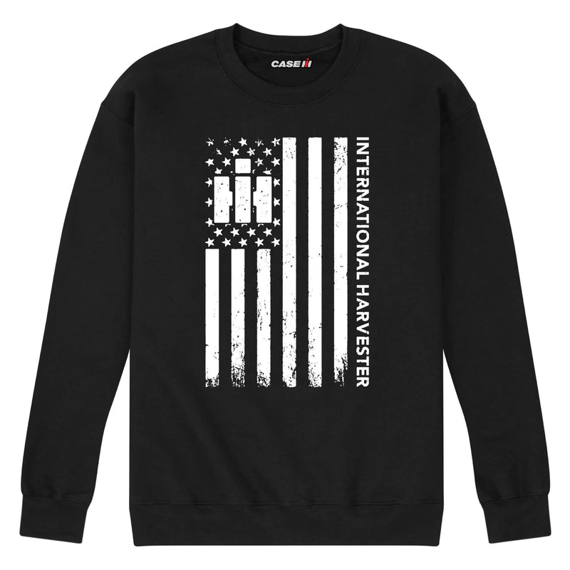 IH Logo Vertical Flag Men's Crew Neck Fleece Sweatshirt