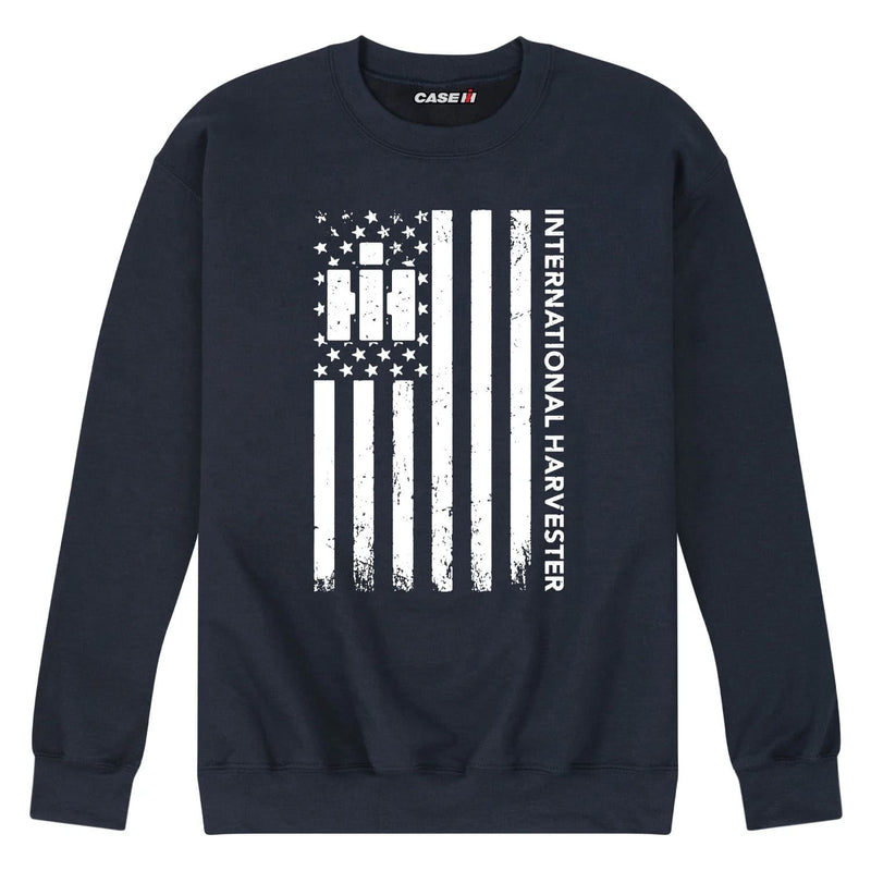 IH Logo Vertical Flag Men's Crew Neck Fleece Sweatshirt