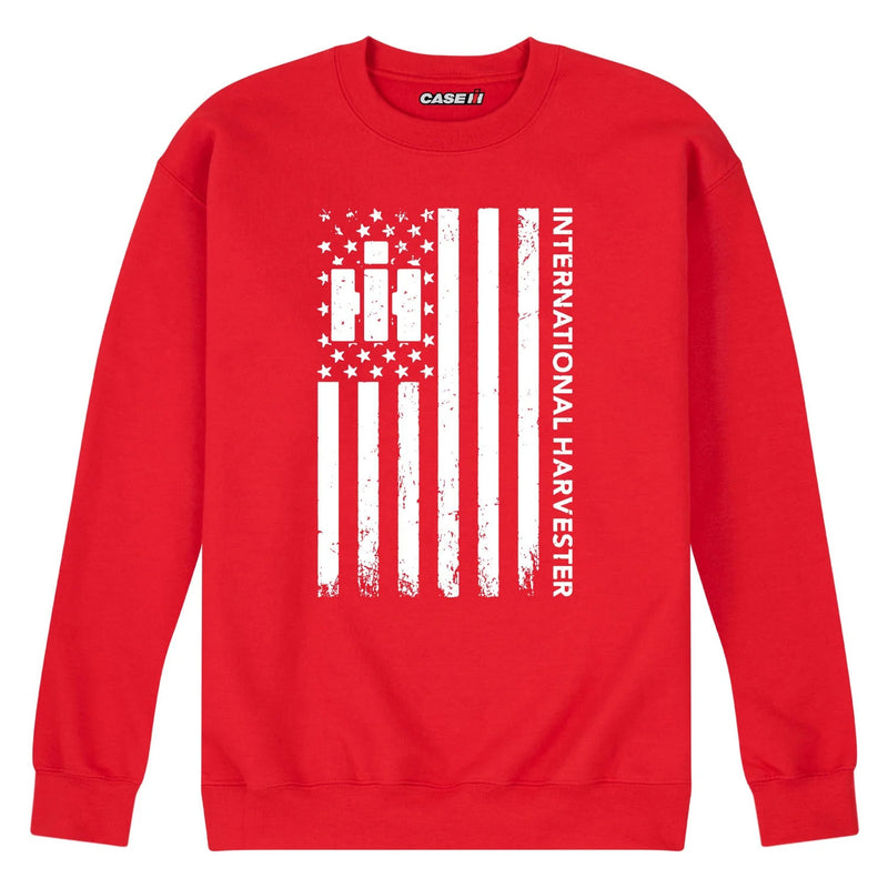 IH Logo Vertical Flag Men's Crew Neck Fleece Sweatshirt