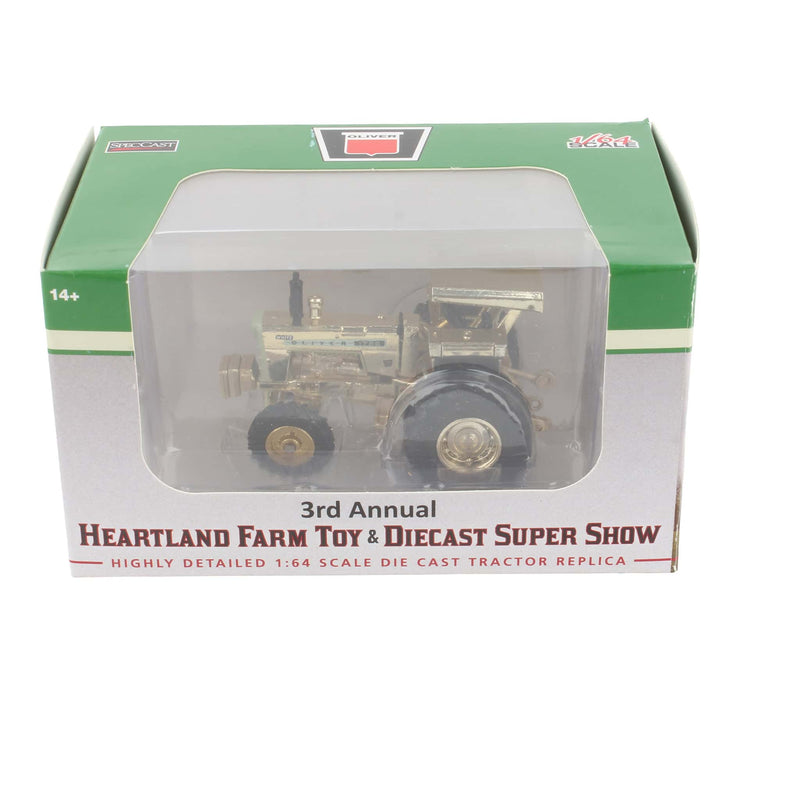 GOLD PLATE Chase Unit ~ 1/64 Oliver 1755 w/ Canopy, Power Assist & Duals, 3rd Annual Heartland Toy Show