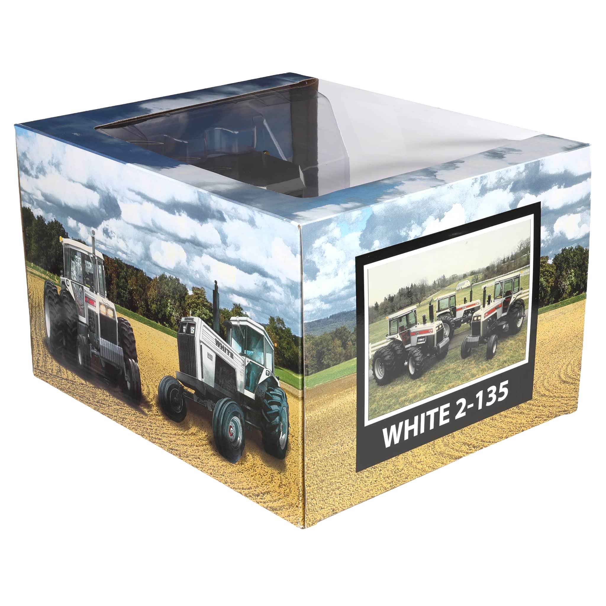 1/16 White 2-135 Silver Stripe Tractor with Duals by SpecCast