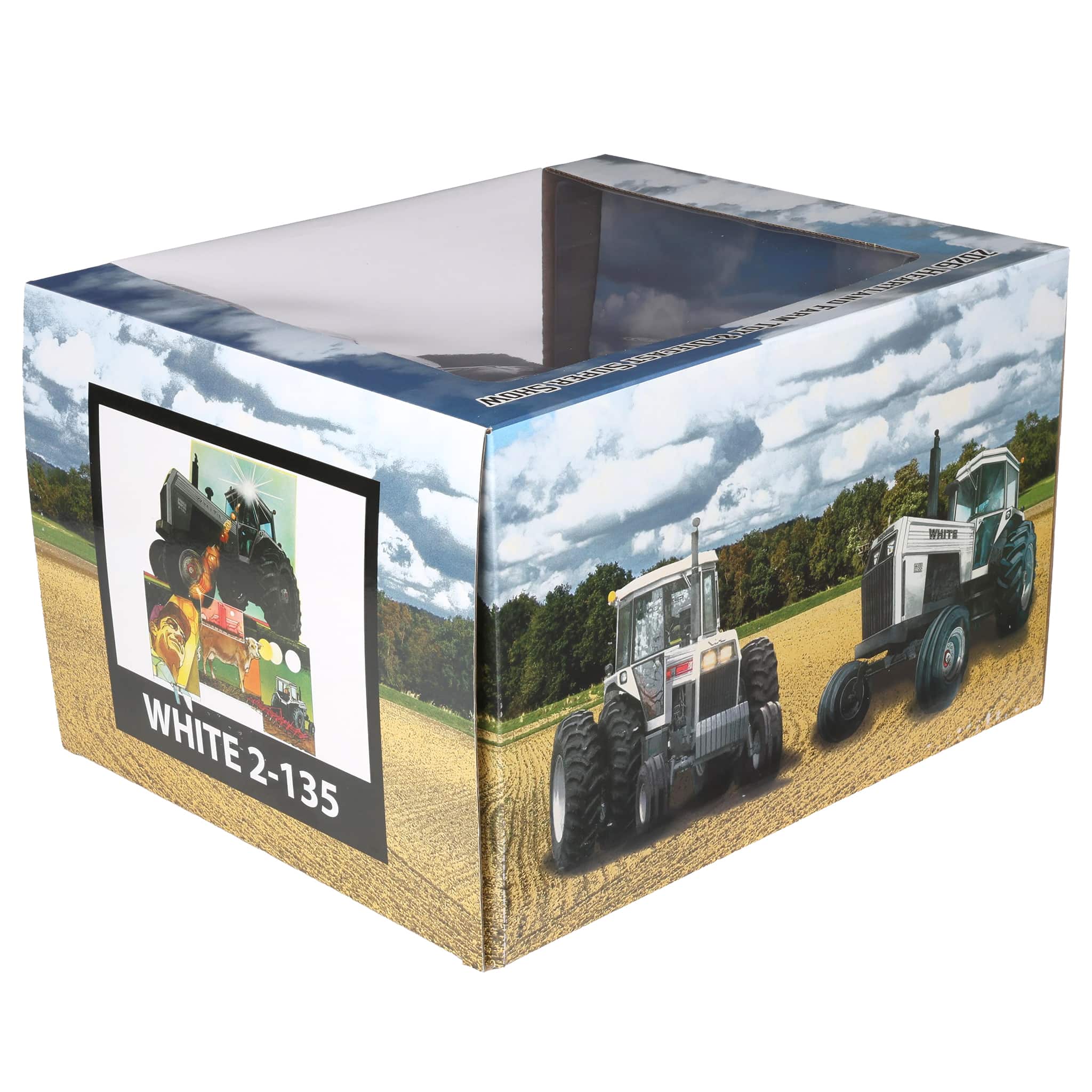 1/16 White 2-135 Silver Stripe Tractor with Duals by SpecCast
