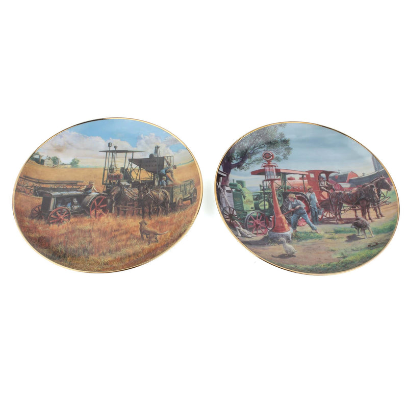 Set of 4 John Deere Farmland Memories Mort Kunstler Porcelain Collector Plates by The Danbury Mint