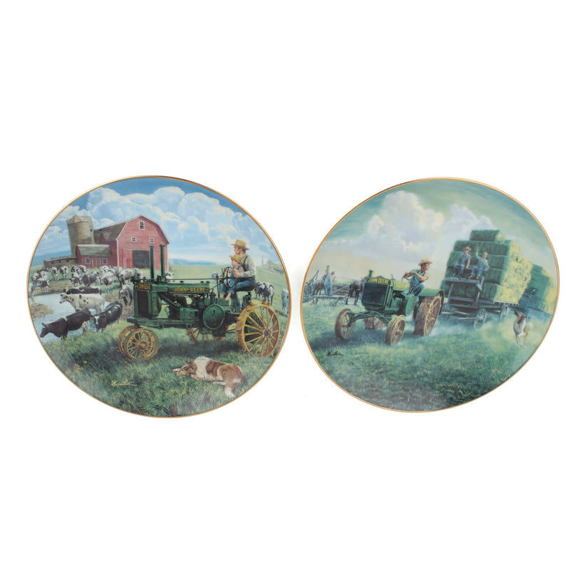 Set of 4 John Deere Farmland Memories Mort Kunstler Porcelain Collector Plates by The Danbury Mint