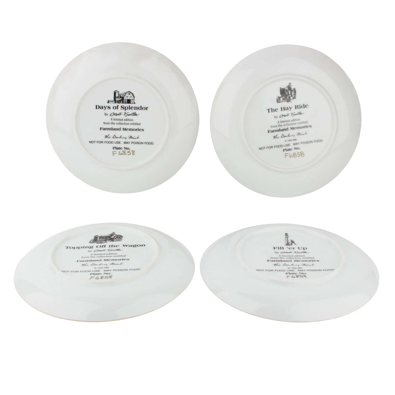 Set of 4 John Deere Farmland Memories Mort Kunstler Porcelain Collector Plates by The Danbury Mint