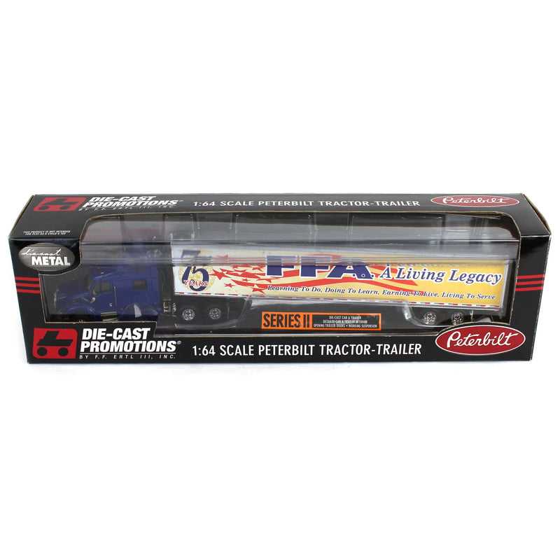 1/64 DCP Series II Peterbilt Semi Truck with Box Trailer, FFA 75 Years