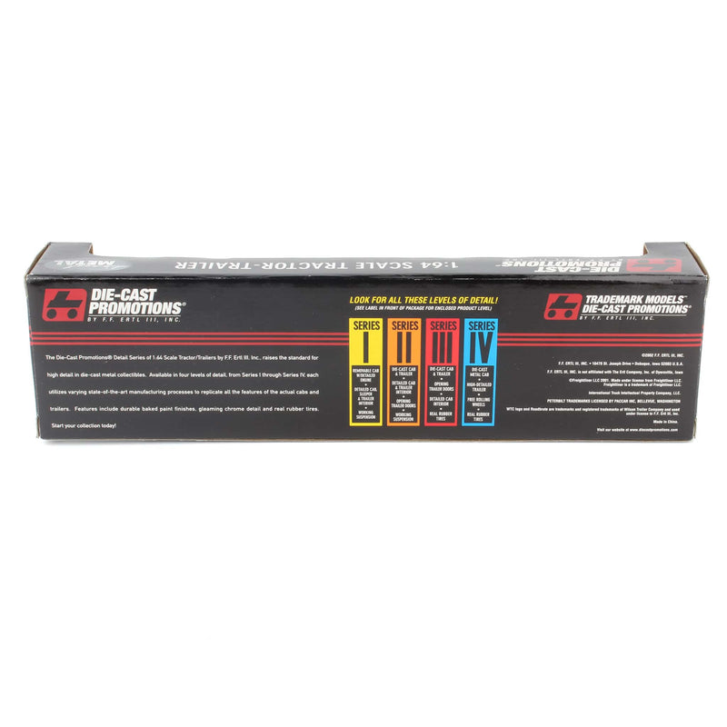 1/64 Green Freightliner Century Truck with Flatbed Tandem Axle Trailer by DCP