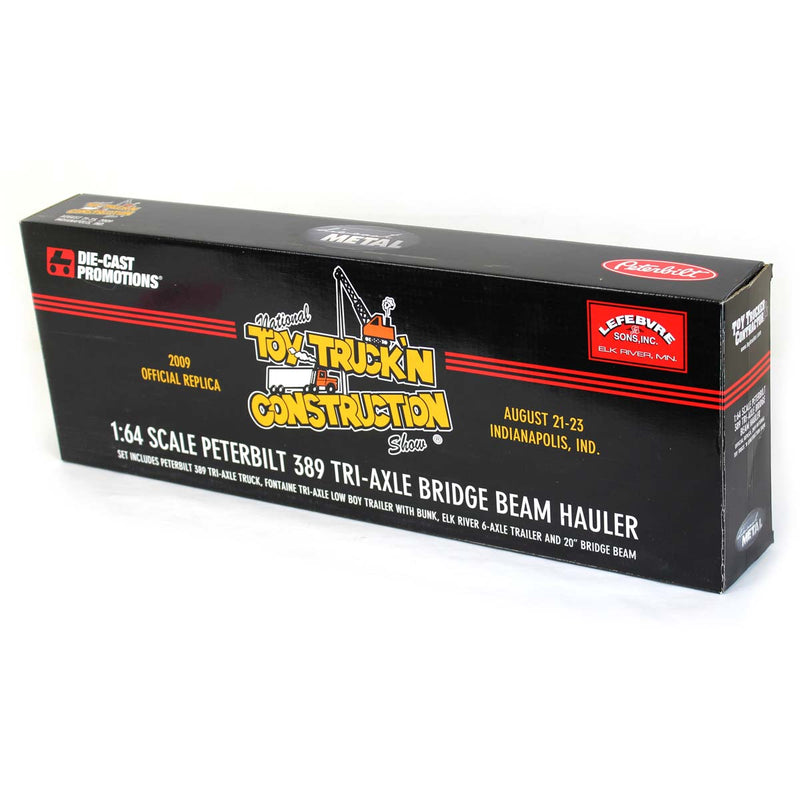 1/64 Peterbilt 389 Tri-Axle with Lowboy, Elk  River 6 Axle Trailer & 20" Bridge Beam, 2009 NTTC Show by DCP