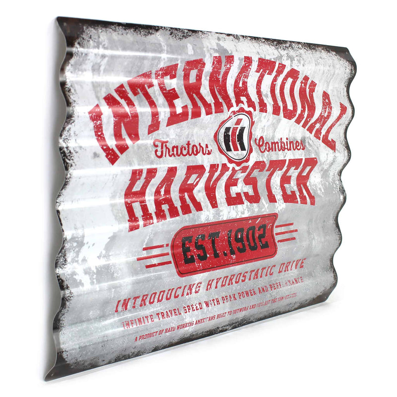 International Harvester Corrugated Tin Sign, 23.5in x 17.5in