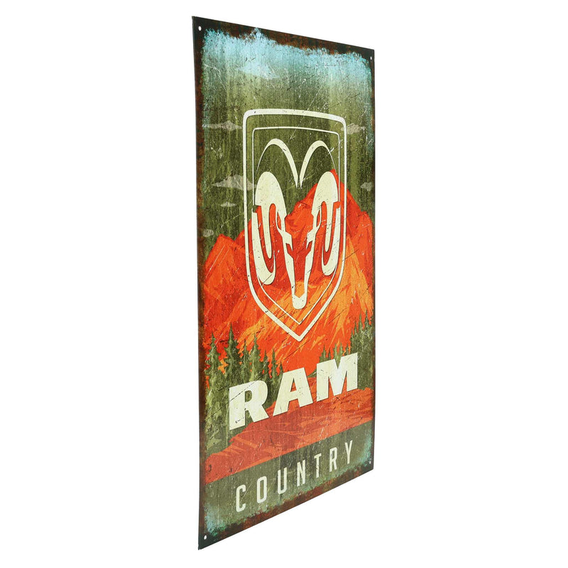 Dodge RAM Country Mountain Scene 16" x 12.5" Tin Sign