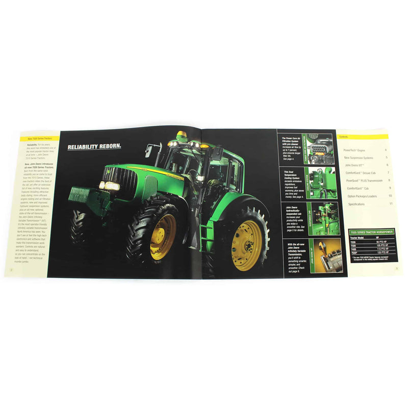 John Deere 95- to 125-HP 7020 Series Tractor Sales Brochure