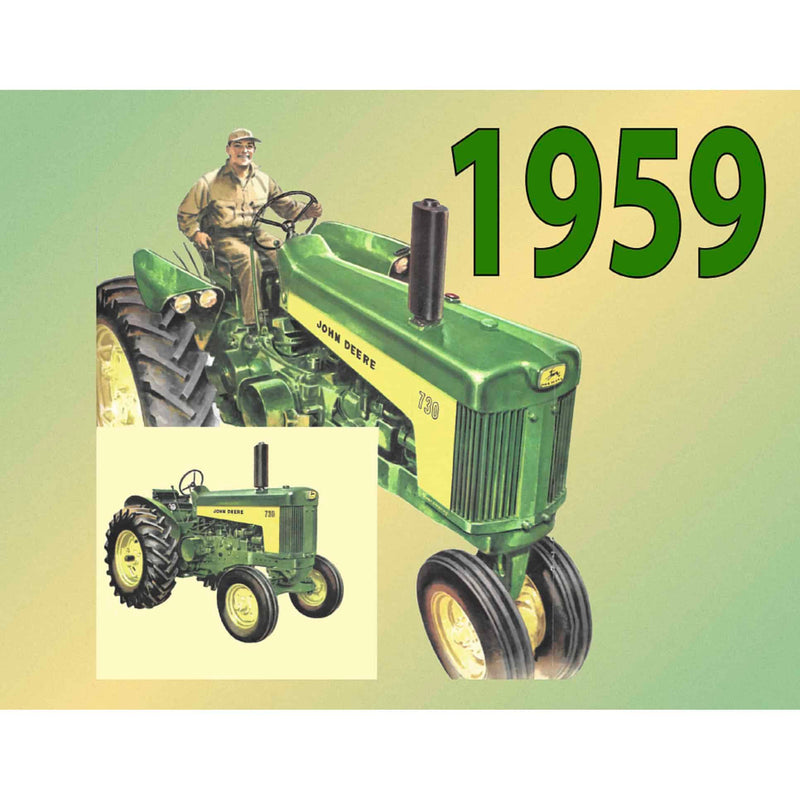 2026 Vintage John Deere Calendar Featuring 1959 Tractors