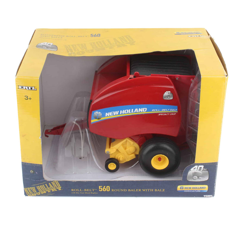 1/16 New Holland Roll-Belt 560 Round Baler with Bale by ERTL, 40th Anniversary Edition