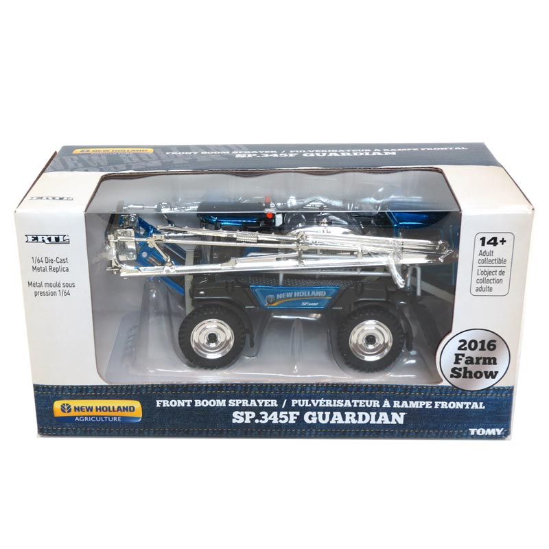 BLUE Chrome Chase ~ 1/64 New Holland SP.345F Sprayer by ERTL, 2016 Farm Show Edition