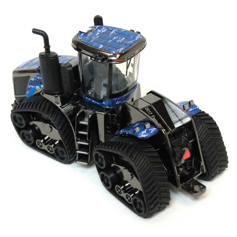 CHROME CHASE ~ 1/64 2017 Farm Show New Holland T9.600 SmartTrax Tractor with Blue Camo Deco by ERTL
