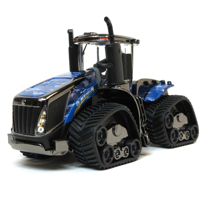 CHROME CHASE ~ 1/64 2017 Farm Show New Holland T9.600 SmartTrax Tractor with Blue Camo Deco by ERTL