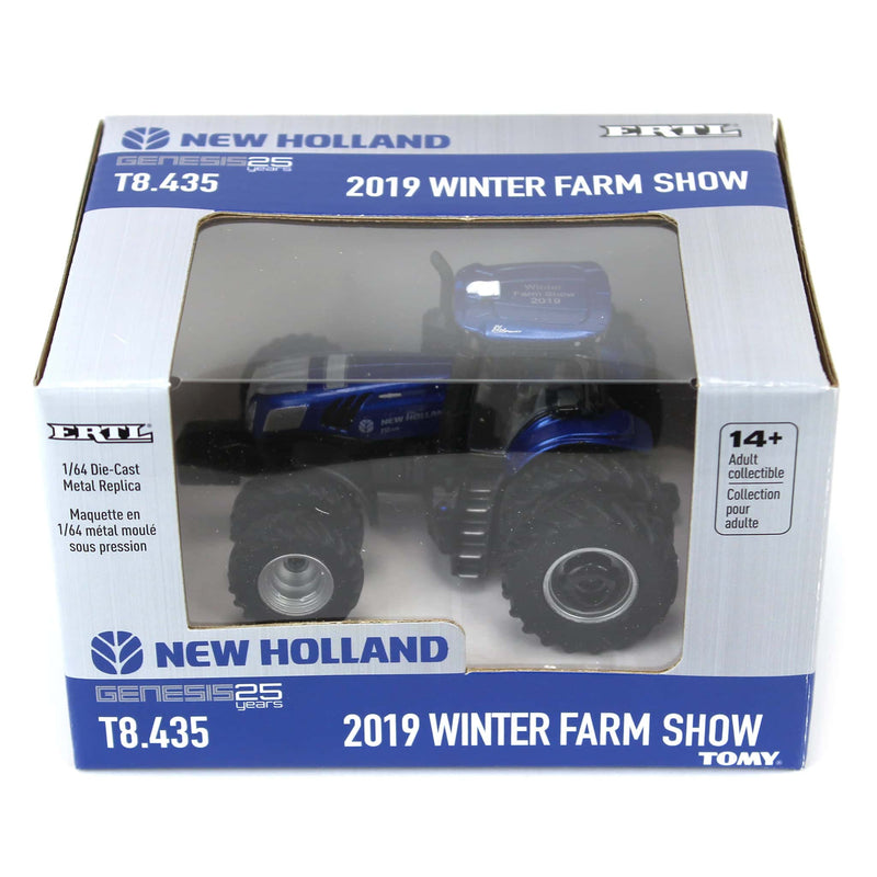 1/64 New Holland Blue Power T8.435 Tractor with Front & Rear Duals, 2019 Winter Farm Show