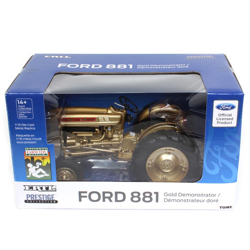(B&D)1/16 Ford 881 Gold Demonstrator, 25th Ann.National Farm Toy Museum - Damaged Item