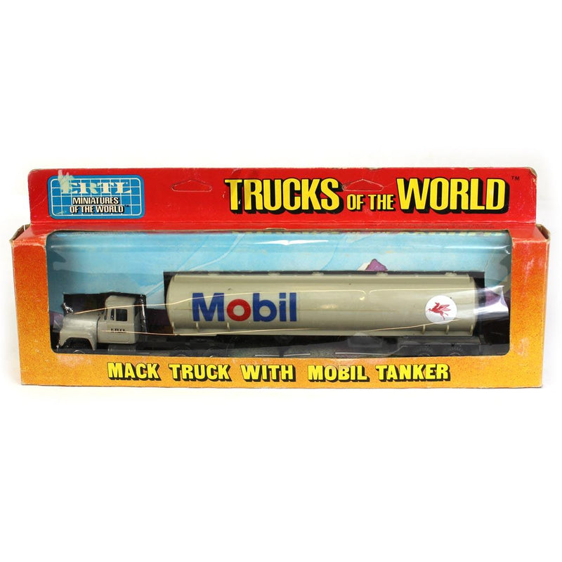 1/64 Tan Mack Truck with Mobil Tanker, ERTL Trucks of the World