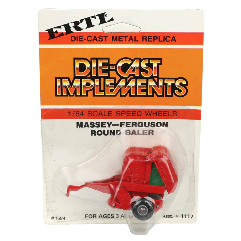 1/64 Massey Ferguson Round Baler with Bale by ERTL