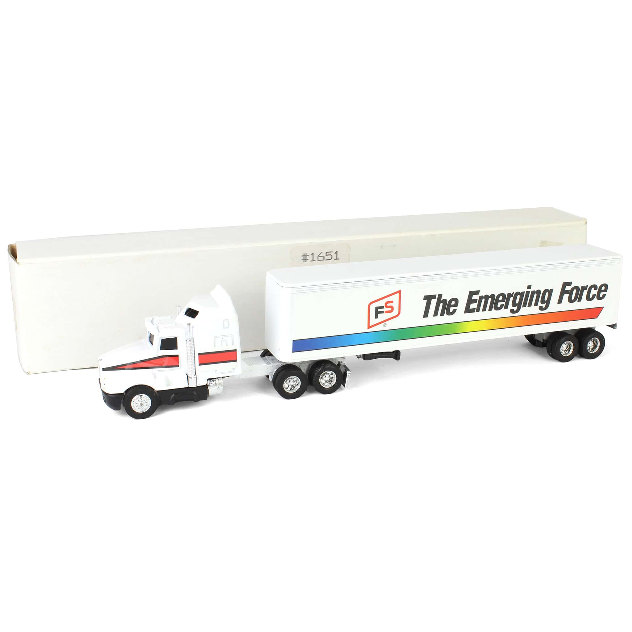 1/64 Kenworth T600A Semi Truck with Box Trailer, FS The Emerging