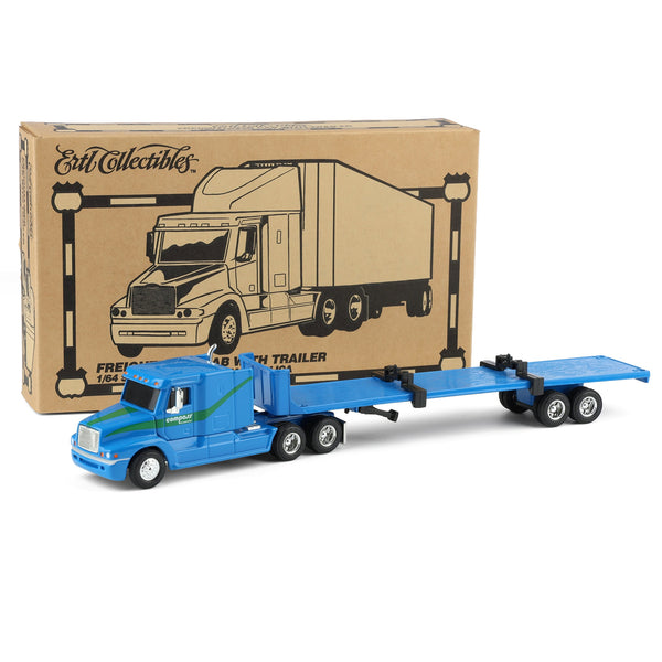 1/64 Freightliner Truck with Flatbed Trailer by ERTL