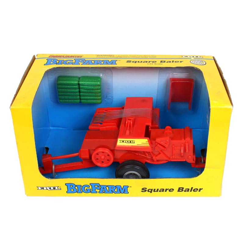 1/32 Red Plastic Square Baler with Bales by ERTL