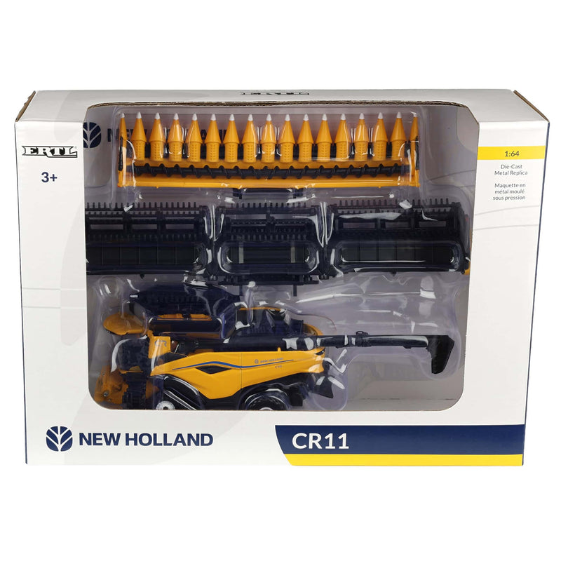 1/64 New Holland CR11 Tracked Combine with Corn & Draper Heads by ERTL