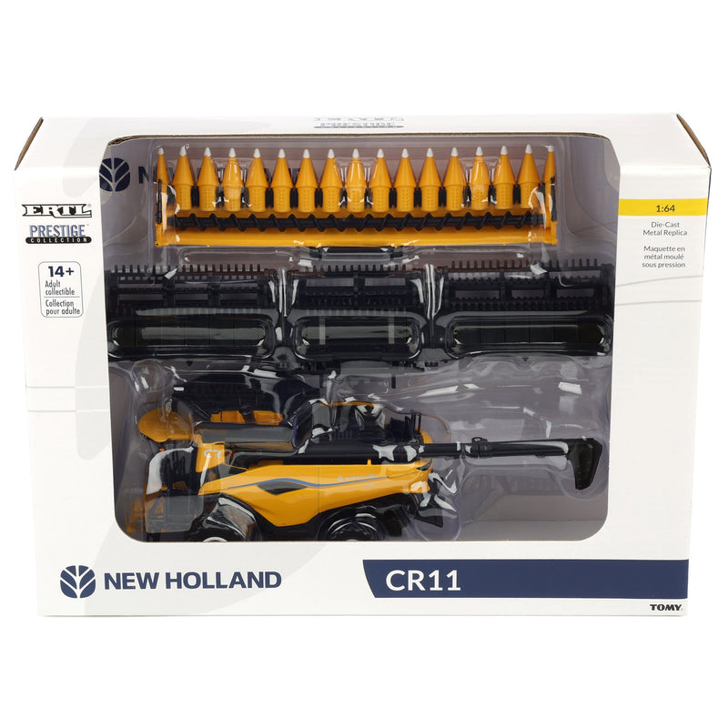 1/64 New Holland CR11 Combine with Corn Head & Draper Head, ERTL Prestige Collection