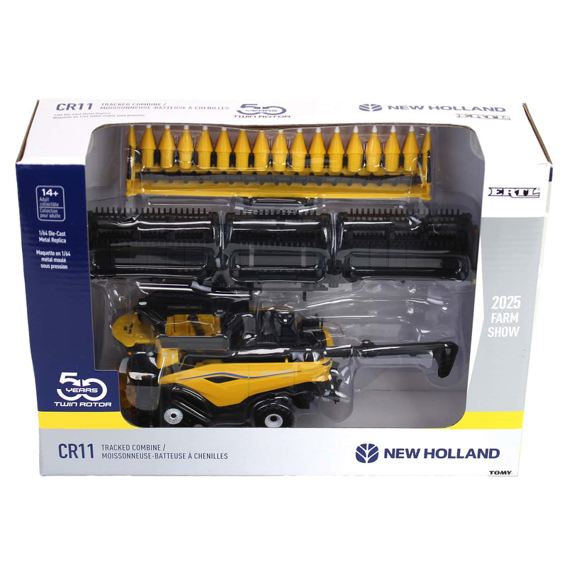 1/64 New Holland CR11 Tracked Combine with Corn Head & Draper Head by ERTL, 2025 Farm Show