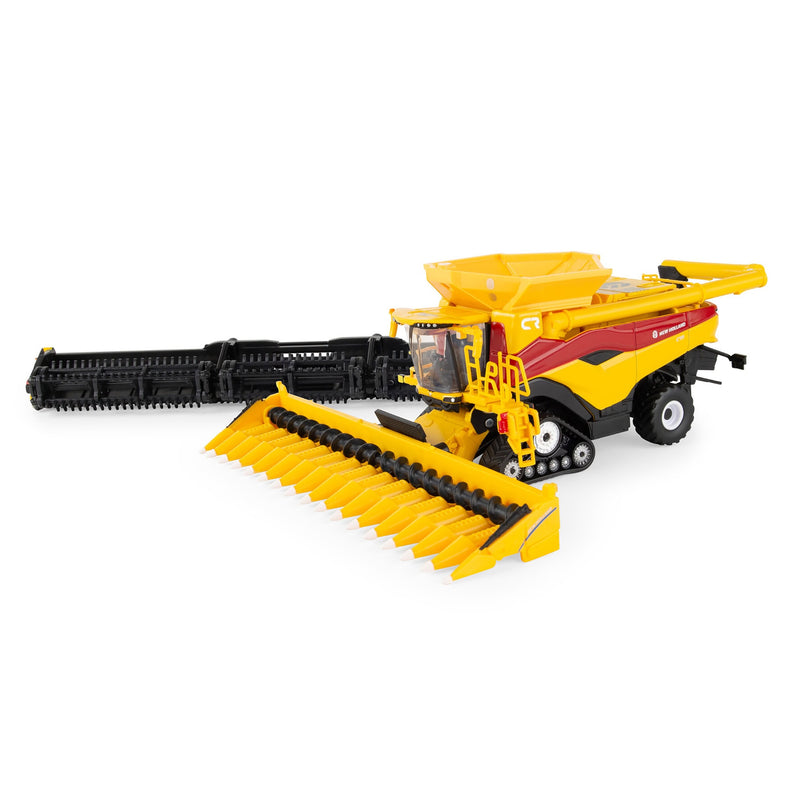 Retro Chase Unit ~ 1/64 New Holland CR11 Tracked Combine with Corn & Draper Heads, 2025 Farm Show