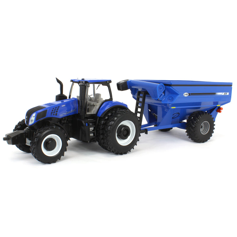 1/32 New Holland Genesis T8.355 Tractor with J&M Grain Cart