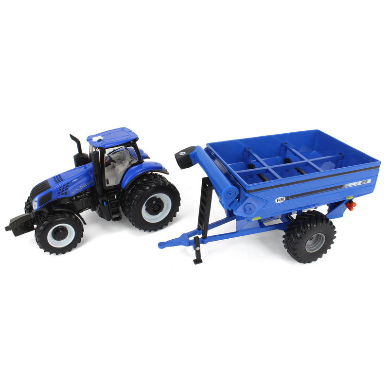 1/32 New Holland Genesis T8.355 Tractor with J&M Grain Cart
