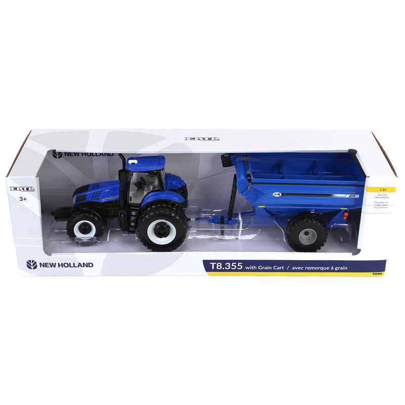 1/32 New Holland Genesis T8.355 Tractor with J&M Grain Cart
