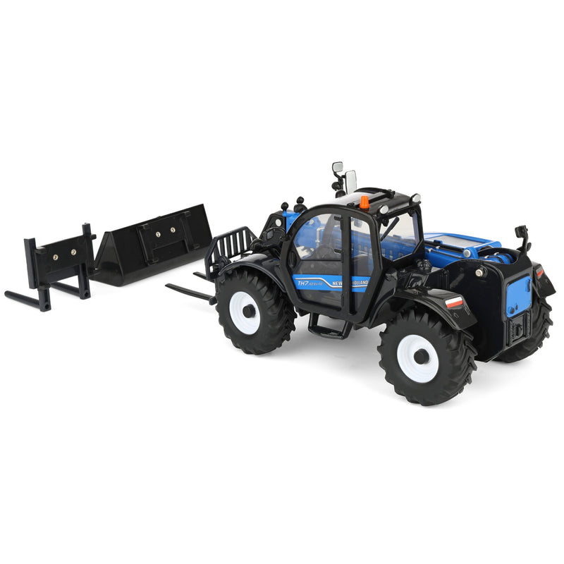 1/32 New Holland Blue TH7.42 Telehandler with (3) Attachments by ERTL