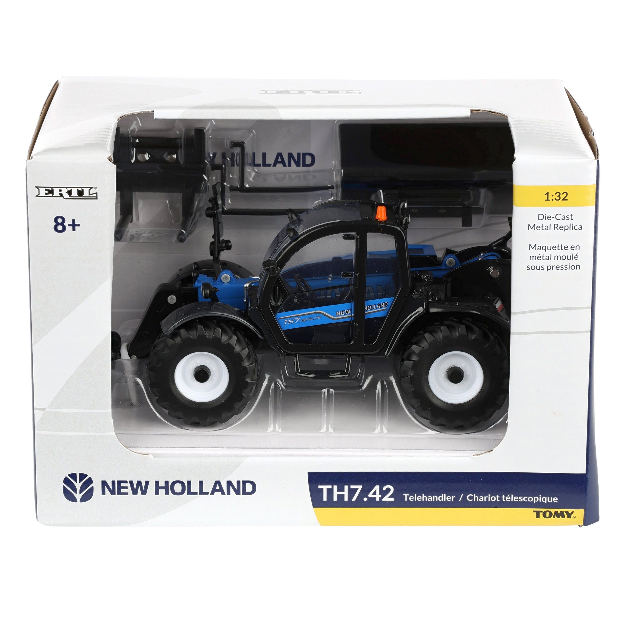 1/32 New Holland Blue TH7.42 Telehandler with (3) Attachments by