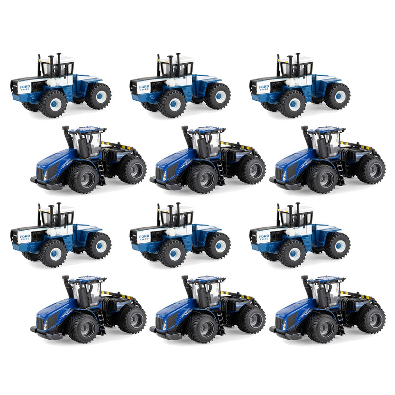 Sealed Case of 6 ~1/64 Ford FW-60 & New Holland T9.700 4WD 2 Piece Tractor Set, 50th Anniversary, ERTL Prestige Collection