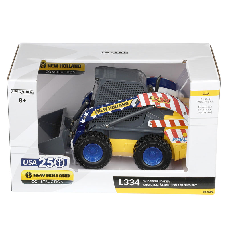 1/16 New Holland Stars & Stripes L334 Skid Steer Loader by ERTL, USA 250
