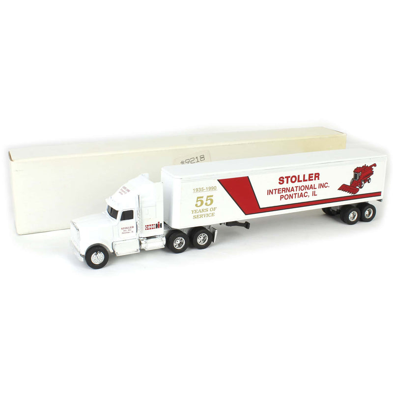 1/64 International Semi with Box Trailer, Stoller International Inc. 55 Years 1935 - 1990