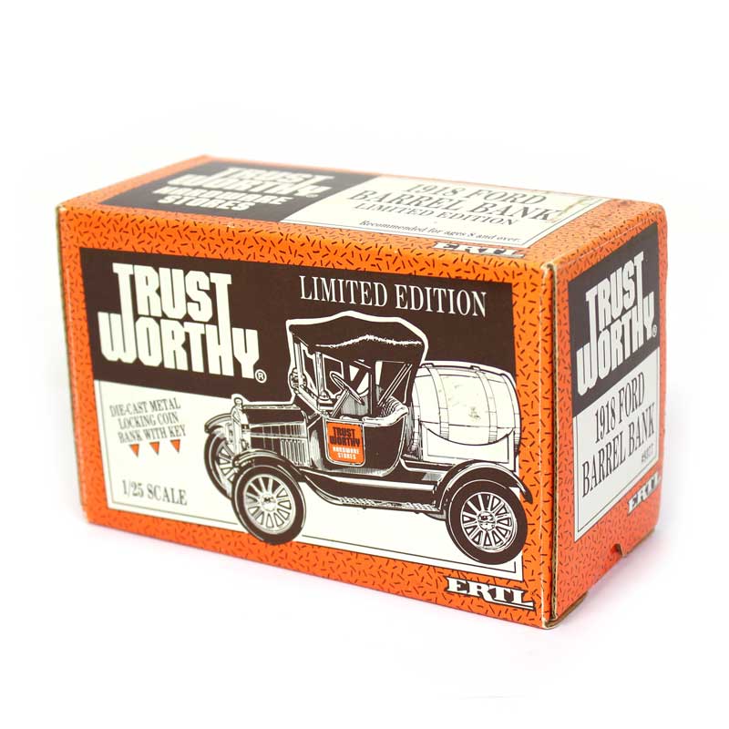 1/25 1918 Ford Barrel Bank, Trust Worthy Hardware, #7 in Series