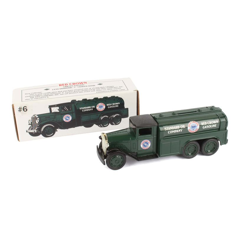 1/25 1930 Diamond T Tanker Bank, Red Crown Gasoline