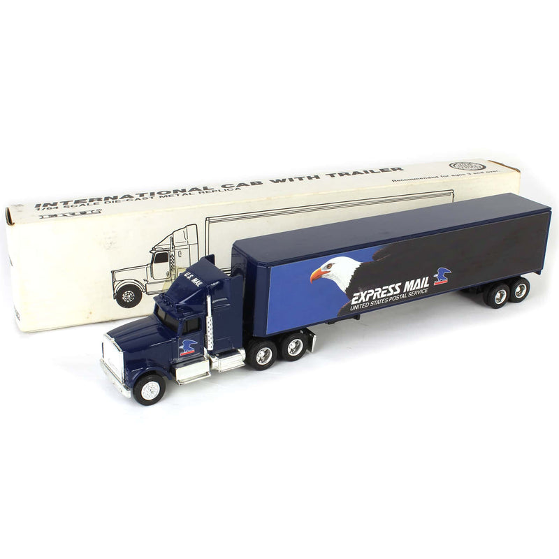 1/64 International Navistar Semi Truck with Cab & Express Mail USPS Trailer by ERTL