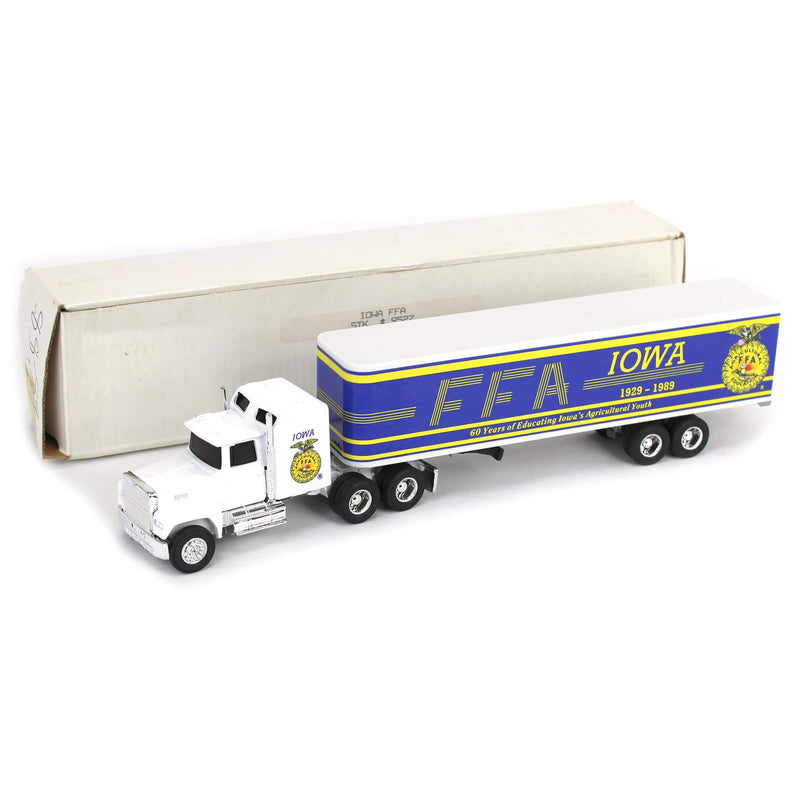 1/64 Ford LTL-9000 Semi Truck and Box Trailer, 1989 Iowa FFA 60 Years