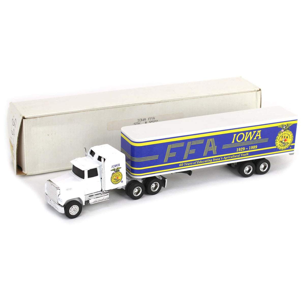 1/64 Ford LTL-9000 Semi Truck and Box Trailer, 1989 Iowa FFA 60