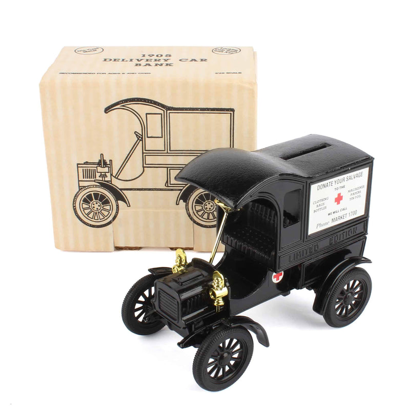 1/25 1905 Ford Delivery Car Bank, Red Cross Salvage