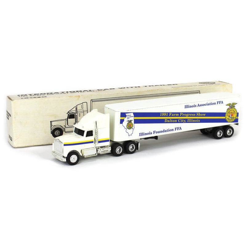 1/64 International Navistar Semi w/ Illinois Association FFA Box Trailer, 1991 Farm Progress Show