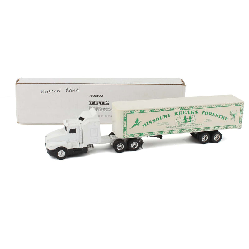 1/64 Kenworth T600A Semi Truck with Cab & Missouri Breaks Forestry, Chamberlain, SD Trailer